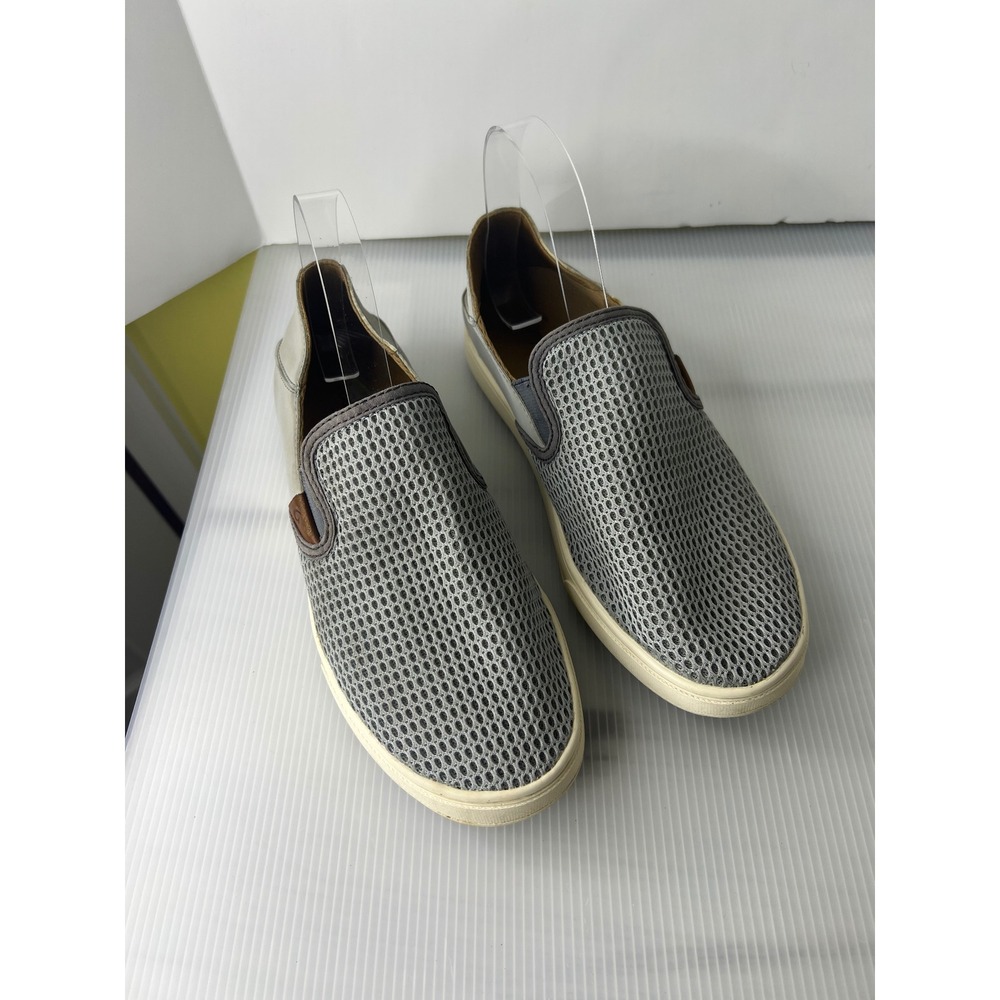 Olukai Womens Pehuea Mesh Slip On Sneakers Grey Casual Shoes Size 9
